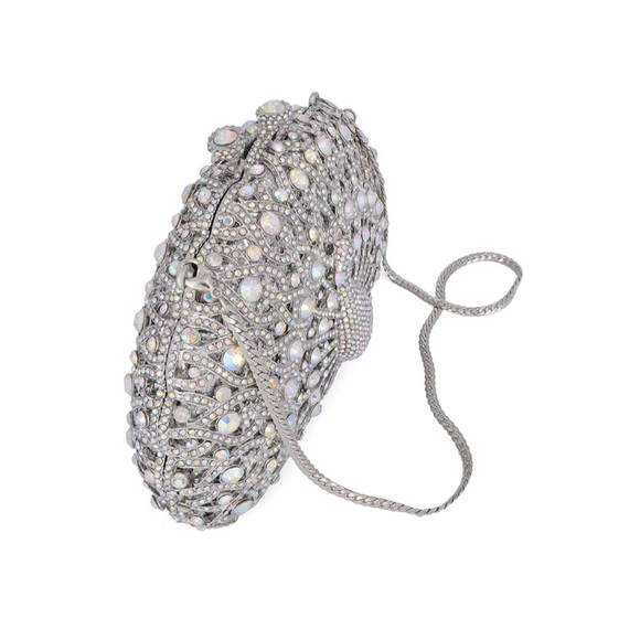 Crystal Peacock Rhinestone Clutch Evening Bag - Picture 15 of 16